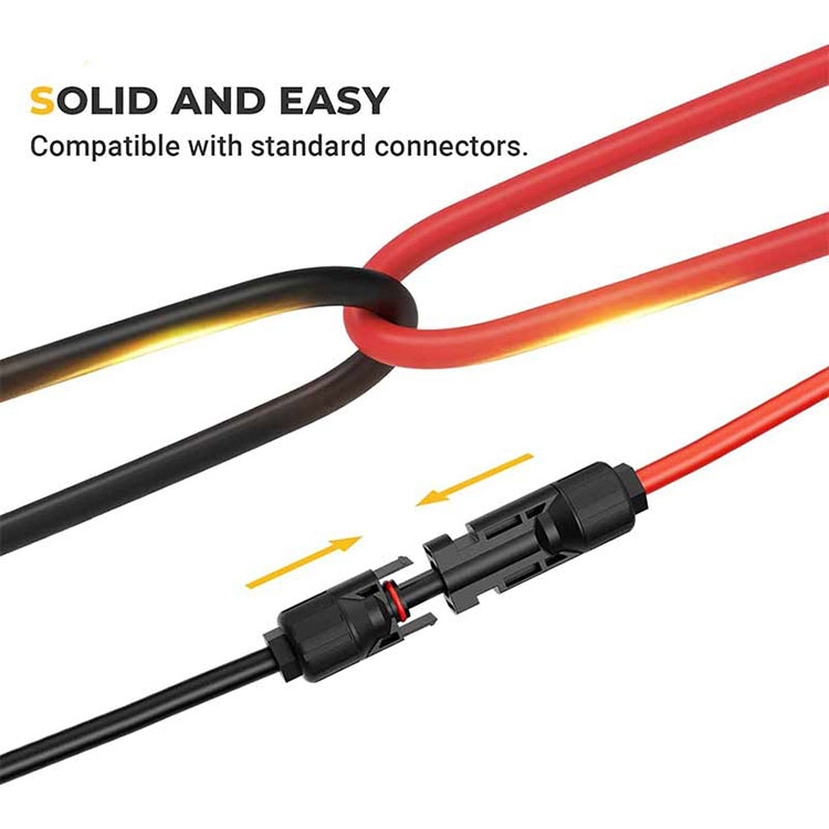 Makumi maviri emamita 10Awg Solar Extents